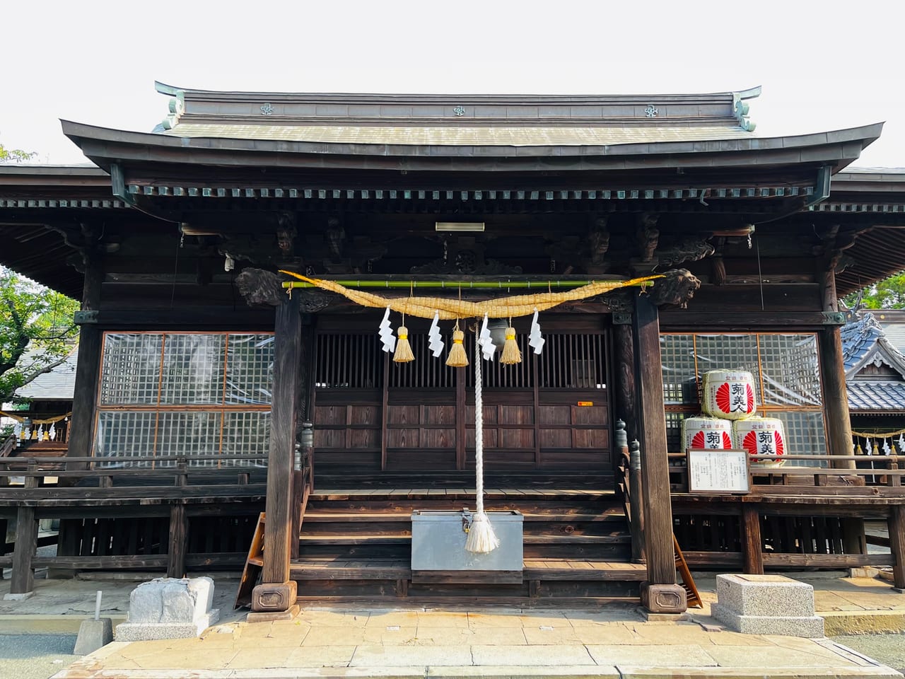 みやま市の上庄八坂神社の「提灯ぞろえ」「大人形」